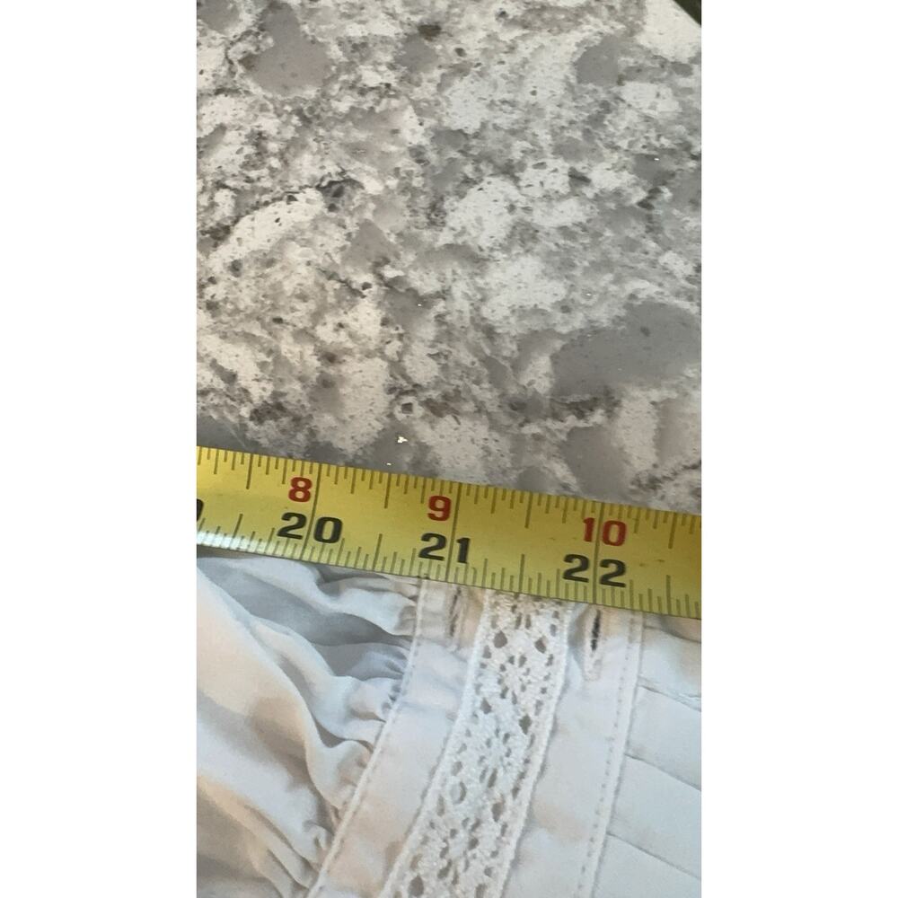 Vintage Orvis Victorian Ruffle Pin-Tuck Lace Blouse S M High Collar, White - Picture 10 of 11